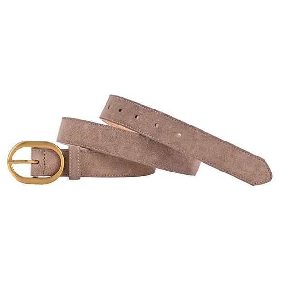 Women's Suede Belt Casual Genuine Leather Jeans Belts Gold Buckle Elegant😝 - Picture 4 of 7